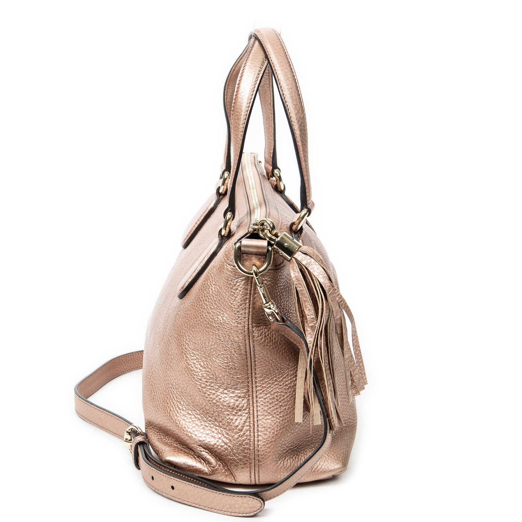 Shoulder Bag Ltd. Ed. Japan Exclusive Small Soho Top Handle Metallic Pink Grained Calfskin Leather