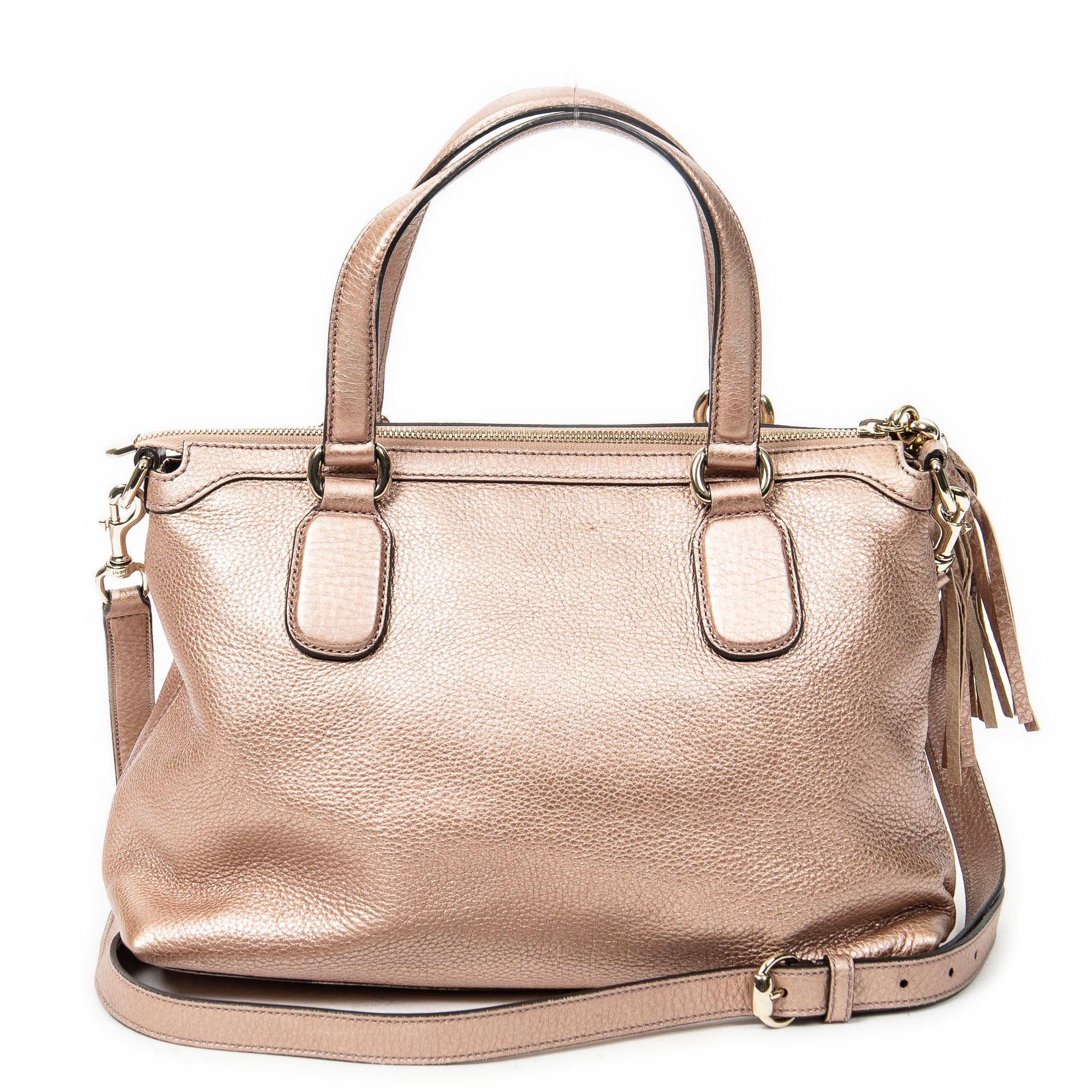 Shoulder Bag Ltd. Ed. Japan Exclusive Small Soho Top Handle Metallic Pink Grained Calfskin Leather