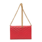 Shoulder Bag Classic Cassandre Chain Wallet Red Quilted Grain de Poudre Leather