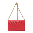 Yves Saint Laurent - Portefeuille Cassandre Classique à Chaîne - Rouge