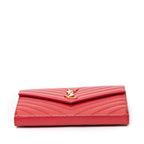 Shoulder Bag Classic Cassandre Chain Wallet Red Quilted Grain de Poudre Leather