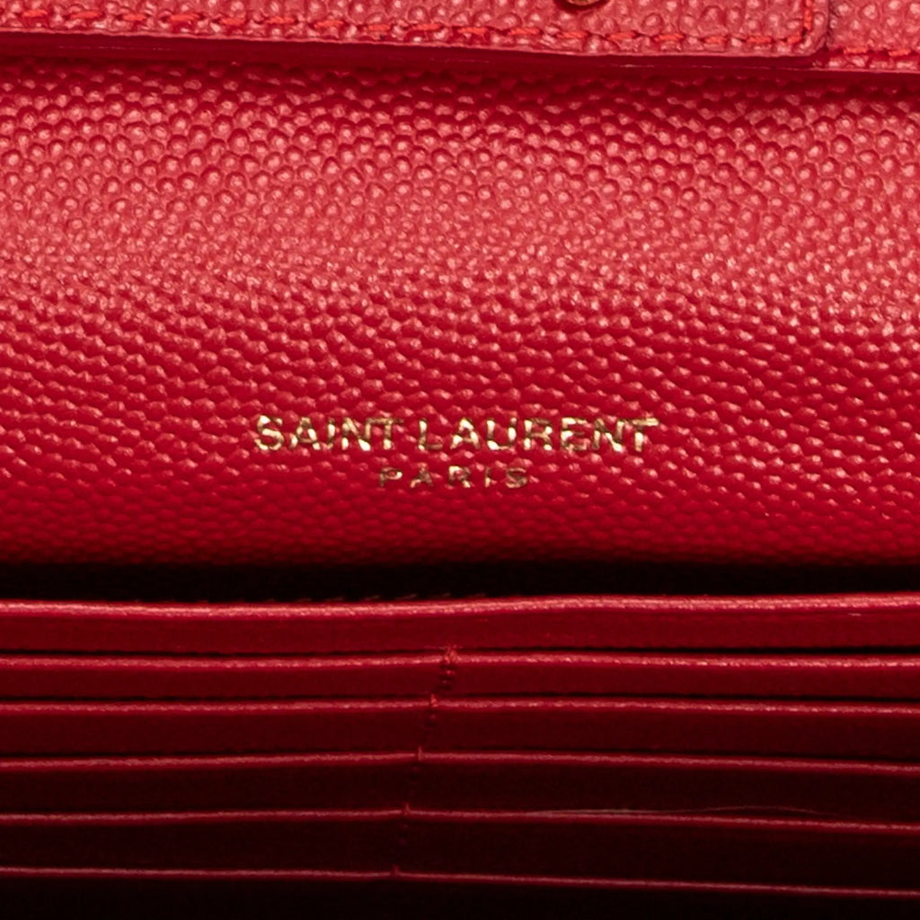 Yves Saint Laurent - Portefeuille Cassandre Classique à Chaîne - Rouge