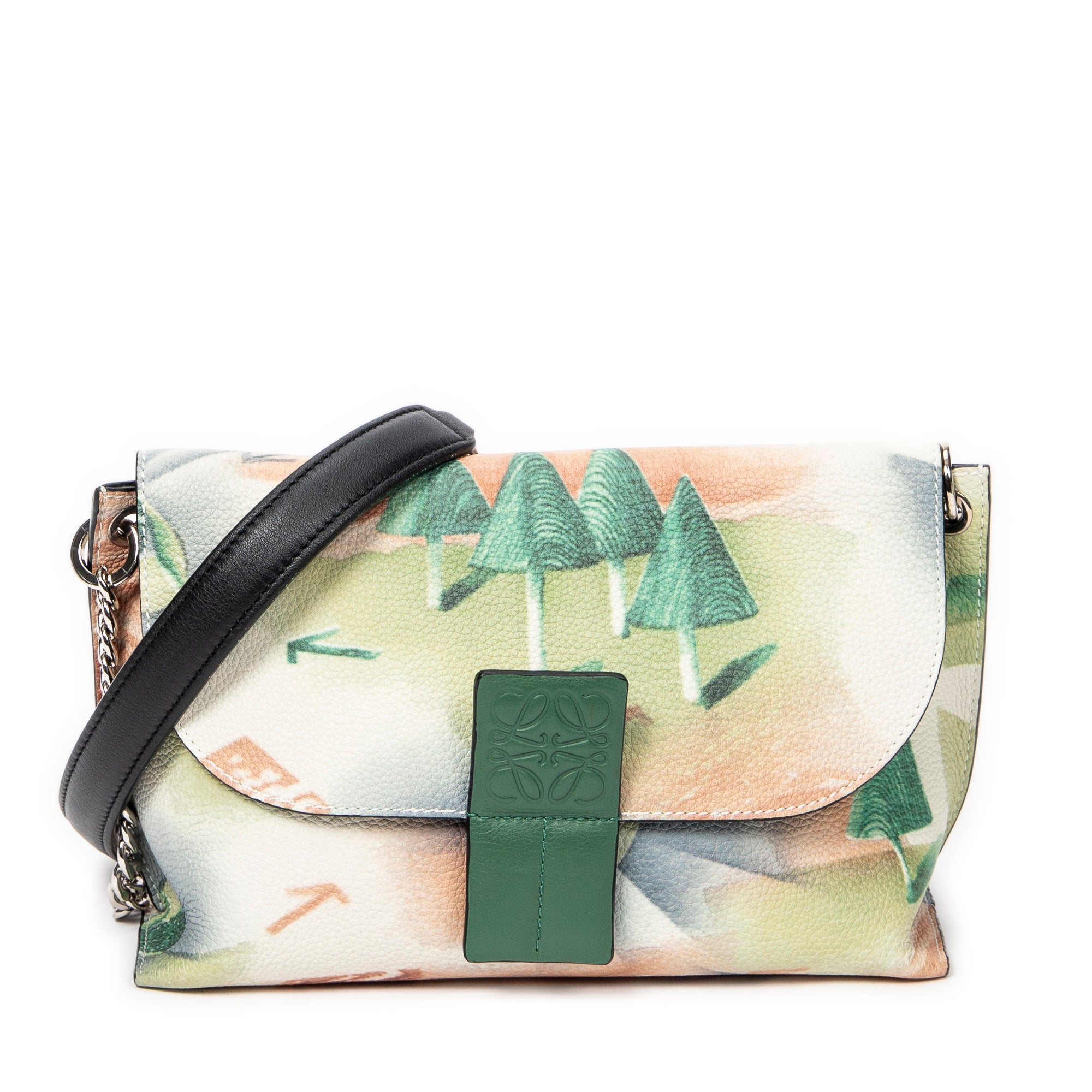 Shoulder Bag Printed Avenue Crossbody Green Printed Calfskin Leather