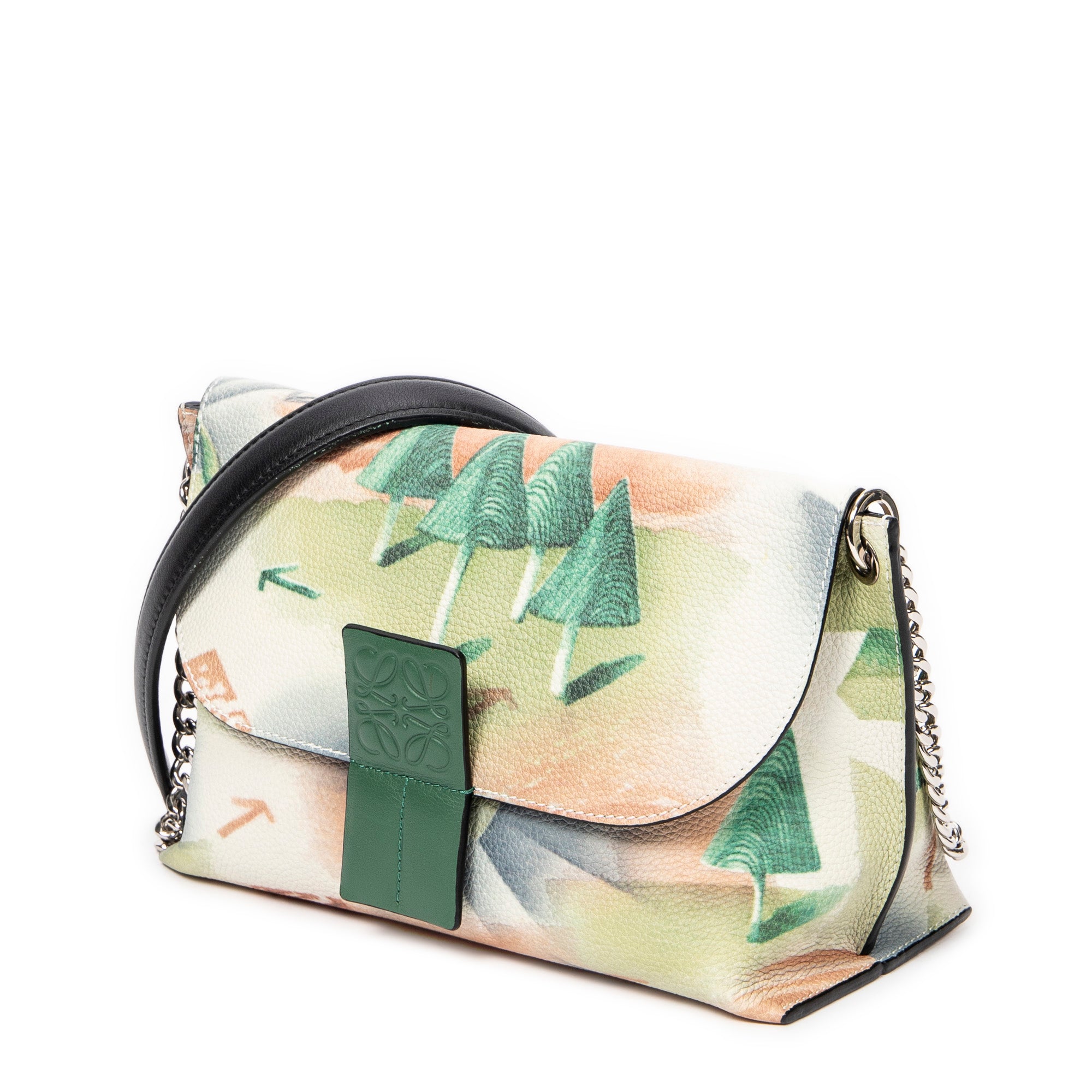 Shoulder Bag Printed Avenue Crossbody Green Printed Calfskin Leather