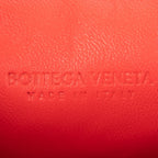 Bolso de hombro doble solapa cruzado de cuero intrecciato rojo