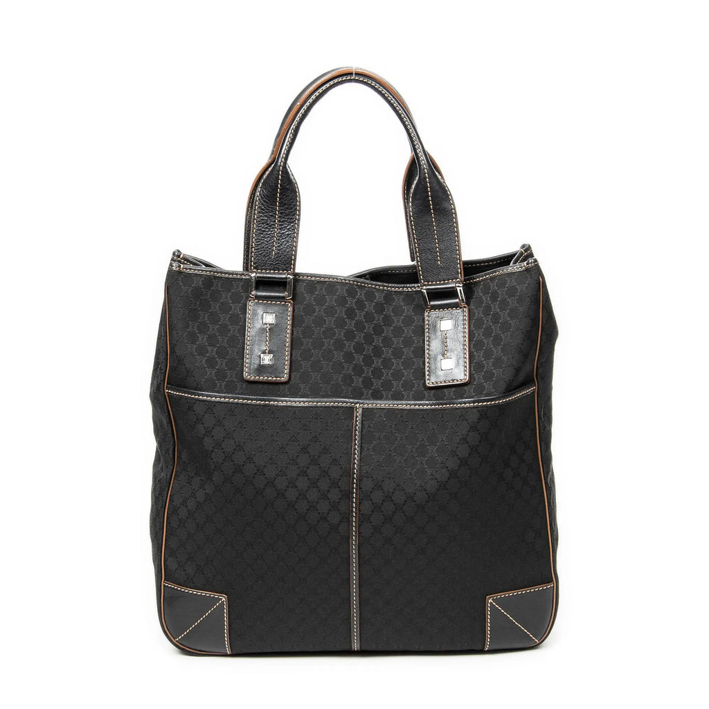 Bolso de Hombro Tote Vertical Lona Macadam Negra