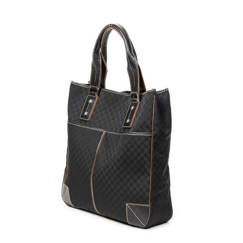 Bolso de Hombro Tote Vertical Lona Macadam Negra