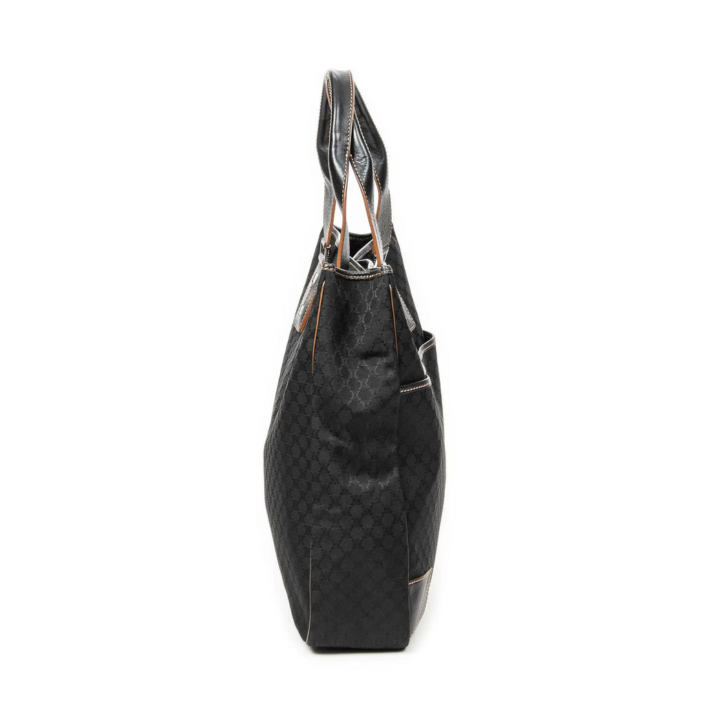 Bolso de Hombro Tote Vertical Lona Macadam Negra