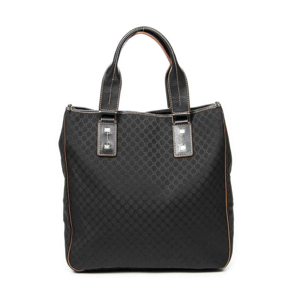 Bolso de Hombro Tote Vertical Lona Macadam Negra