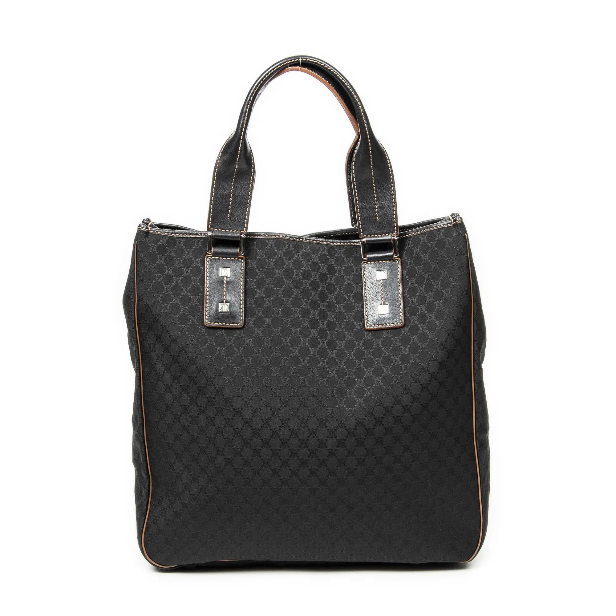 Bolso de Hombro Tote Vertical Lona Macadam Negra