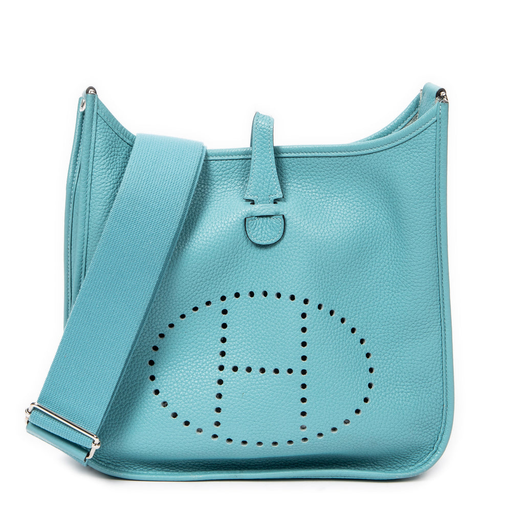 Shoulder Bag Evelyne III PM Blue Saint Cyr Clemence Leather