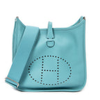 Shoulder Bag Evelyne III PM Blue Saint Cyr Clemence Leather