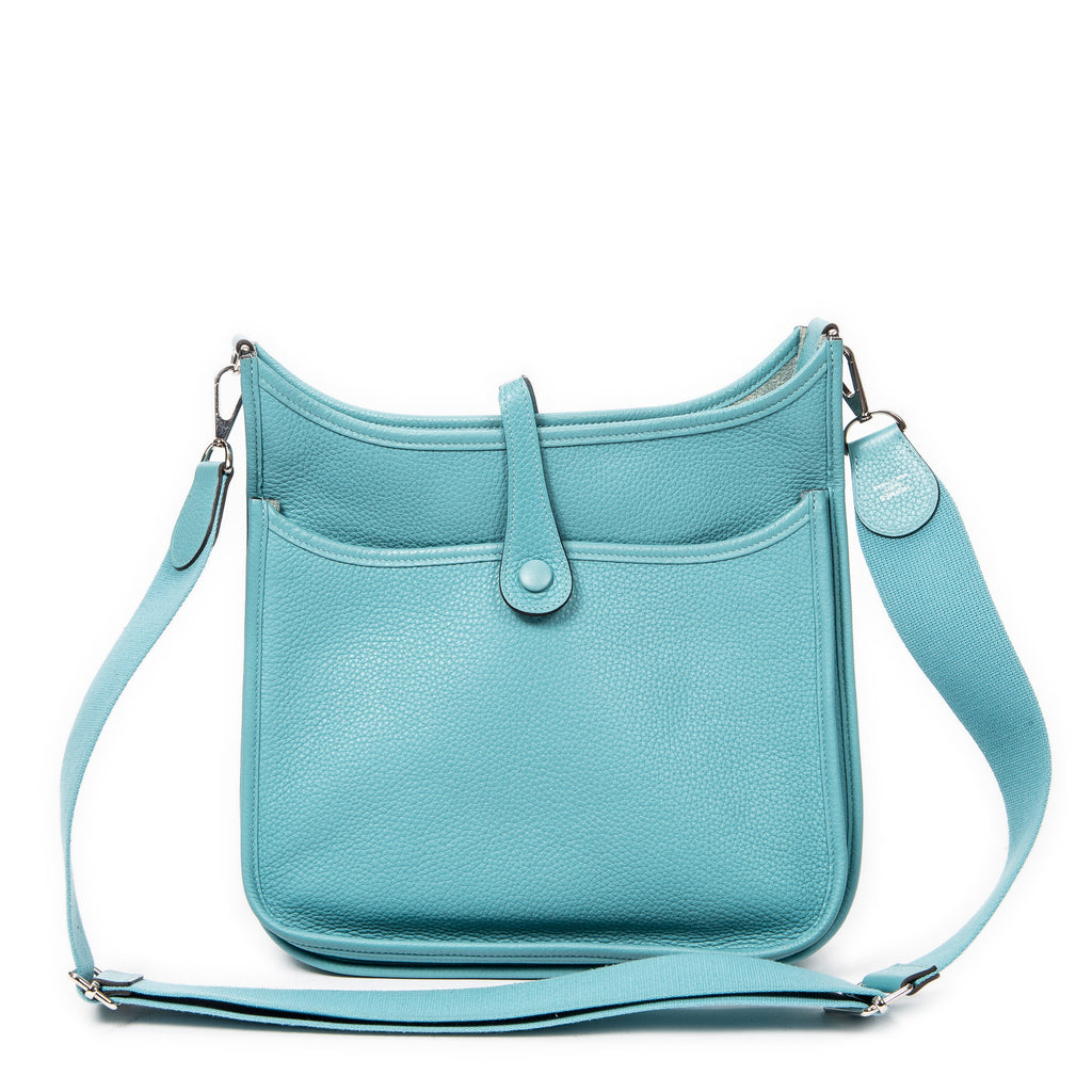 Shoulder Bag Evelyne III PM Blue Saint Cyr Clemence Leather
