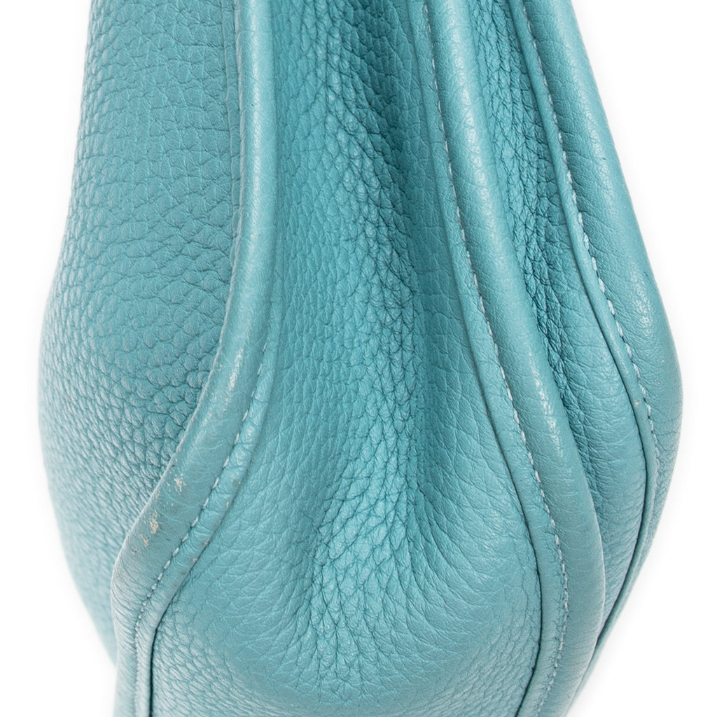 Shoulder Bag Evelyne III PM Blue Saint Cyr Clemence Leather