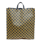 Handbag Large Square G Open Tote Navy Printed Coated Canvas