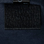 Bolso de mano grande cuadrado G abierto de lona revestida estampada azul marino