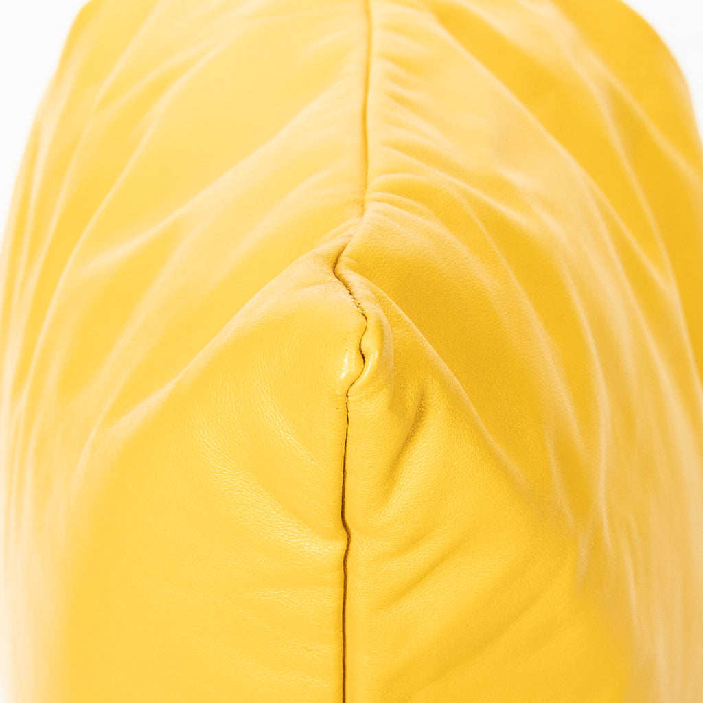 Shoulder Bag Drawstring Shoulder Bag Yellow Calfskin Leather