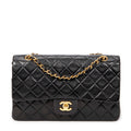 Shoulder Bag Classic Double Flap 26 Black Quilted Calfskin Leather
