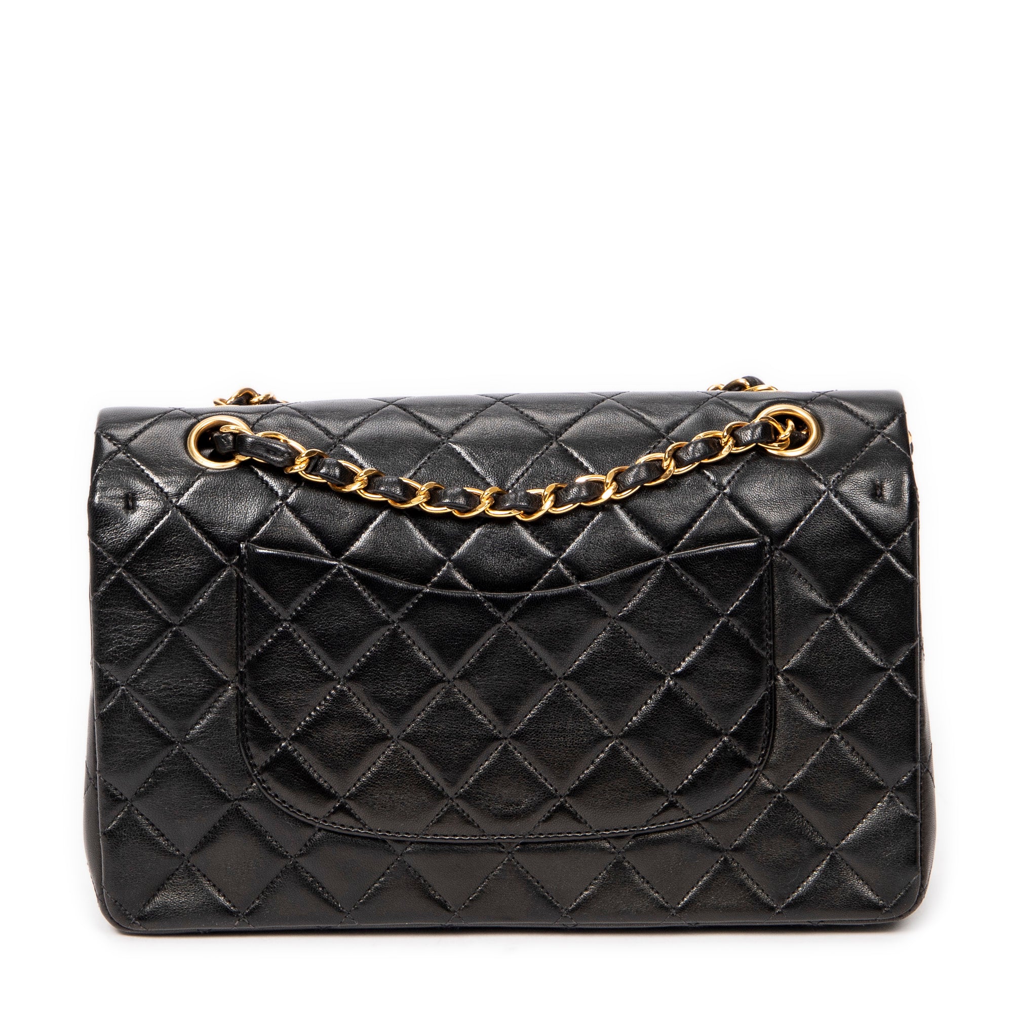 Shoulder Bag Classic Double Flap 26 Black Quilted Calfskin Leather