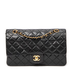 Shoulder Bag Classic Double Flap 26 Black Quilted Calfskin Leather