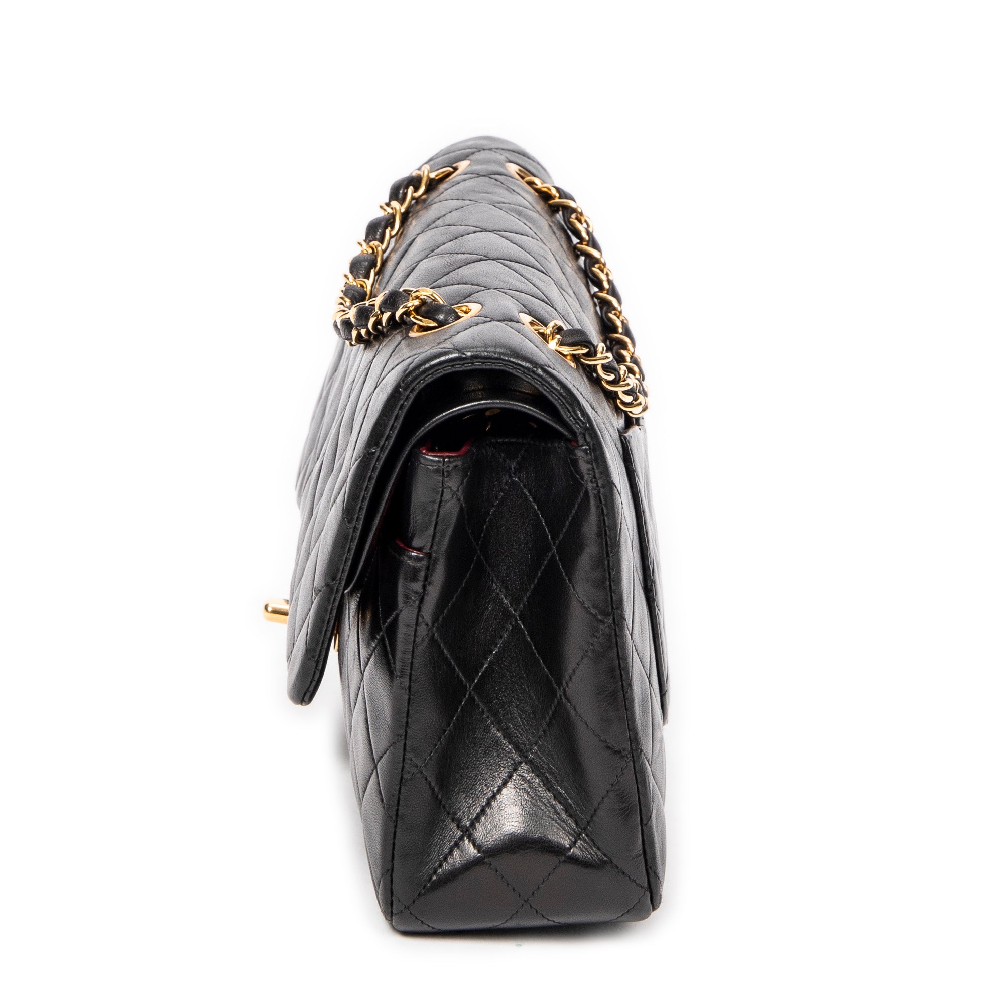 Shoulder Bag Classic Double Flap 26 Black Quilted Calfskin Leather
