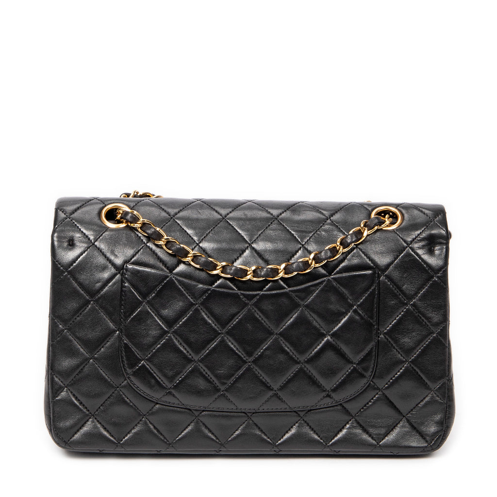 Shoulder Bag Classic Double Flap 26 Black Quilted Calfskin Leather