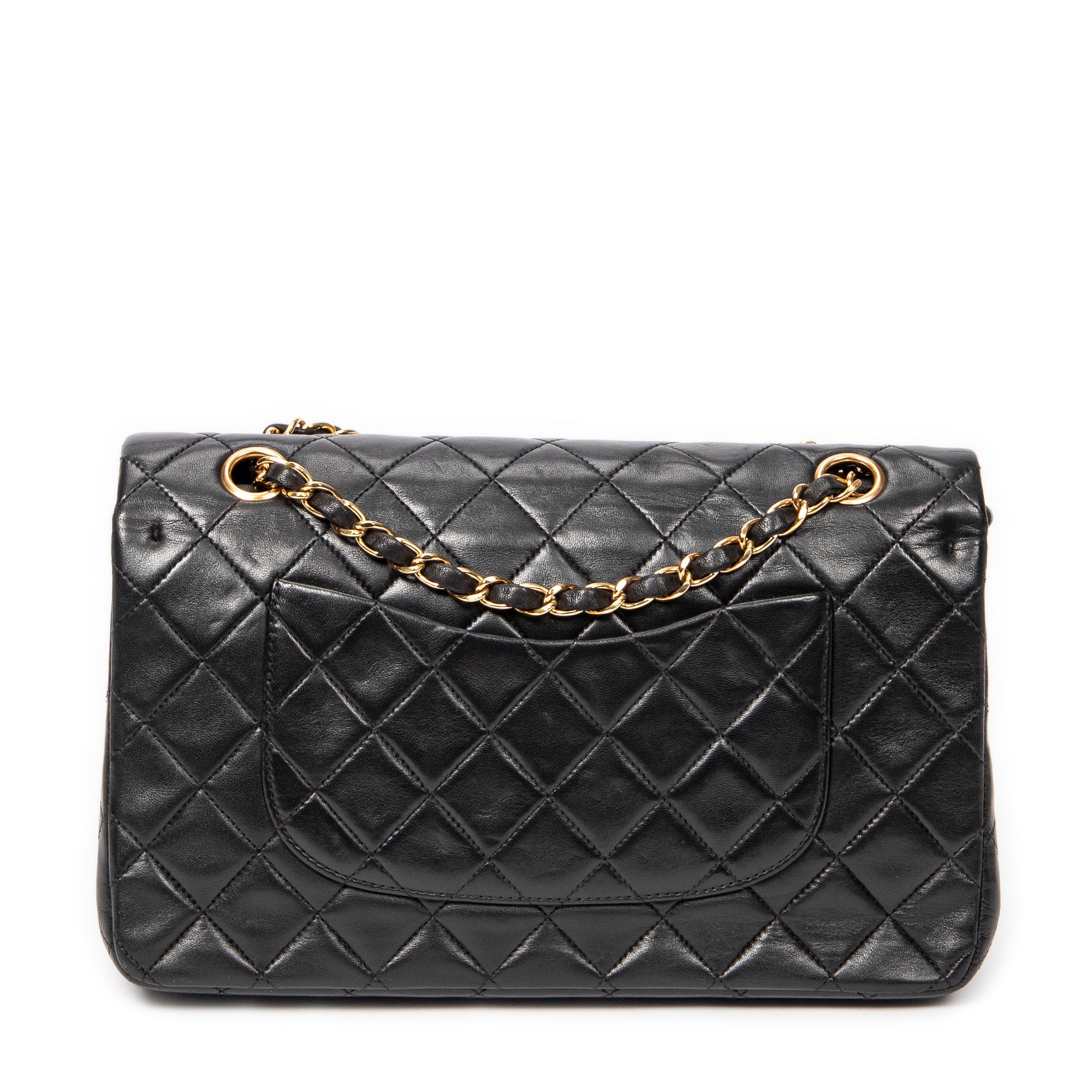 Shoulder Bag Classic Double Flap 26 Black Quilted Calfskin Leather