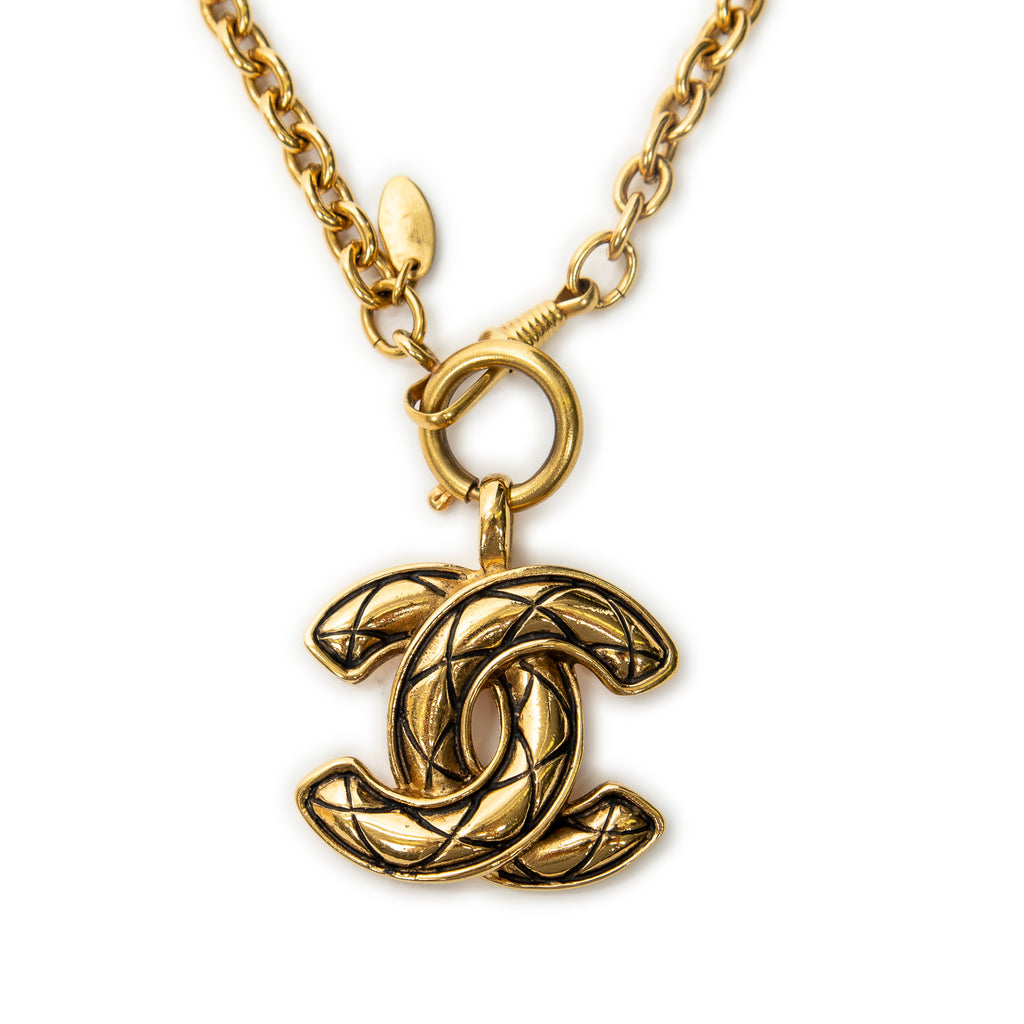 Necklace CC Pendant Chain Necklace Gold Gold Plated