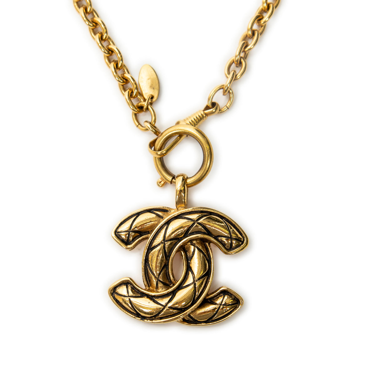 Necklace CC Pendant Chain Necklace Gold Gold Plated