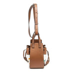 Bolso de hombro Loewe x Paula's Ibiza Mini Hammock Drawstring Bag Lona Estampada Floral Marfil