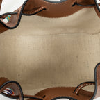 Shoulder Bag Loewe x Paula Ibiza Mini Hammock Drawstring Bag Ivory Floral Printed Canvas