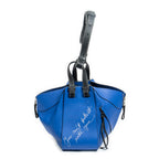 Shoulder Bag Small Bicolor Hammock Blue Calfskin Leather
