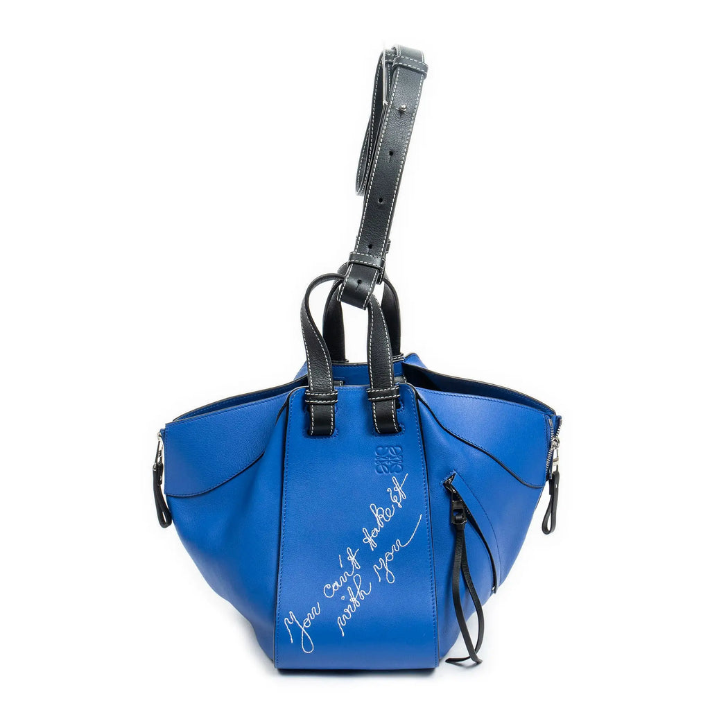 Loewe - Petit sac Hammock bicolore - Bleu/Noir