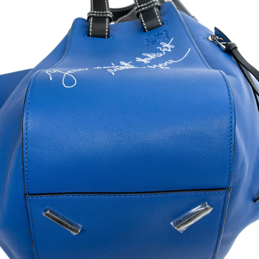 Loewe - Petit sac Hammock bicolore - Bleu/Noir