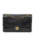 Shoulder Bag Classic Double Flap 26 Black Quilted Lambskin Leather