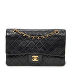 Shoulder Bag Classic Double Flap 26 Black Quilted Lambskin Leather