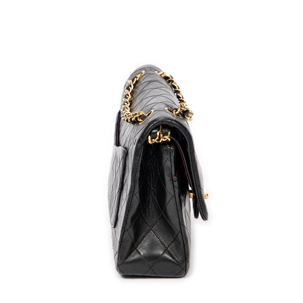 Shoulder Bag Classic Double Flap 26 Black Quilted Lambskin Leather