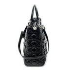 Shoulder Bag Large Lady Dior Zip Black Cannage Lambskin Leather