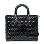 Shoulder Bag Large Lady Dior Zip Black Cannage Lambskin Leather