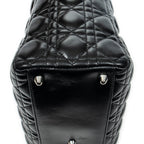 Shoulder Bag Large Lady Dior Zip Black Cannage Lambskin Leather