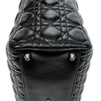 Shoulder Bag Large Lady Dior Zip Black Cannage Lambskin Leather