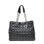 Shoulder Bag Large Soft Lady Dior Tote Black Cannage Lambskin Leather
