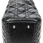 Shoulder Bag Large Soft Lady Dior Tote Black Cannage Lambskin Leather