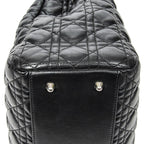 Shoulder Bag Large Soft Lady Dior Tote Black Cannage Lambskin Leather
