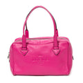 Shoulder Bag Mini Heritage Boston Fuchsia Grained Leather