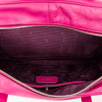 Shoulder Bag Mini Heritage Boston Fuchsia Grained Leather