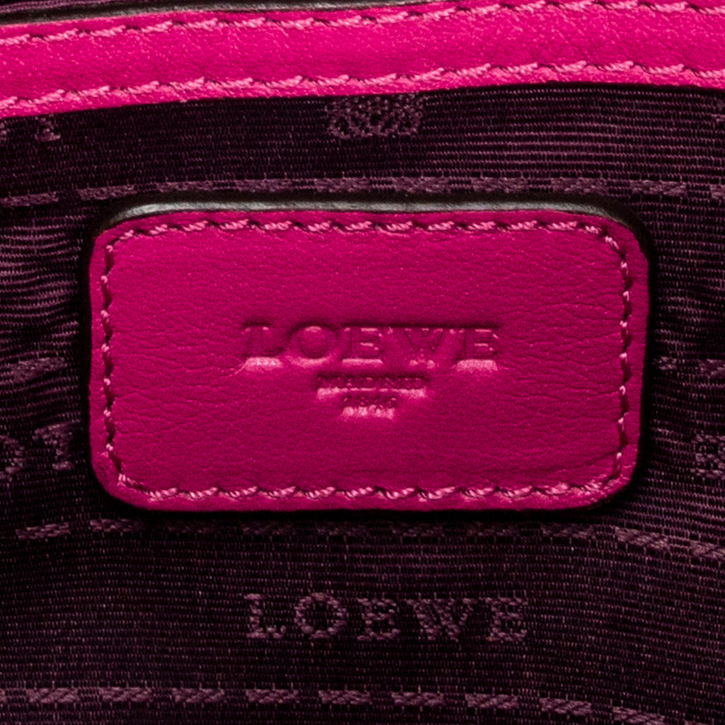 Shoulder Bag Mini Heritage Boston Fuchsia Grained Leather