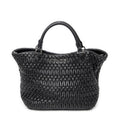 Shoulder Bag Swarovski Crystal Tote Black Nappa Matelasse Leather