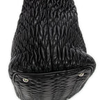Shoulder Bag Swarovski Crystal Tote Black Nappa Matelasse Leather