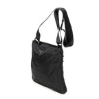 Bolso de hombro mensajero cuadrado de lona de nailon negra